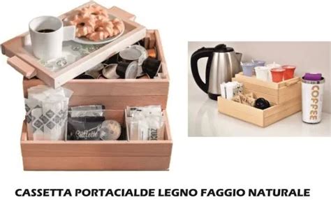 New Mottinox Cassetta Portacialde Legno Faggio Naturale Mot