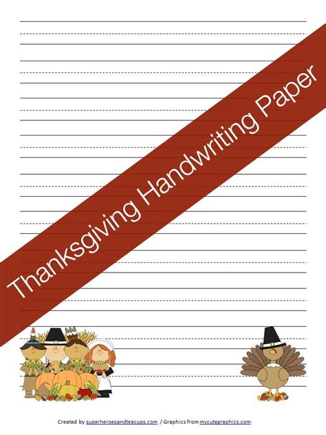 Thanksgiving Writing Template Free