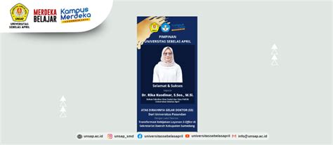 Selamat Dan Sukses Kepada Dr Rika Kusnidar S Sos M Si Unsap