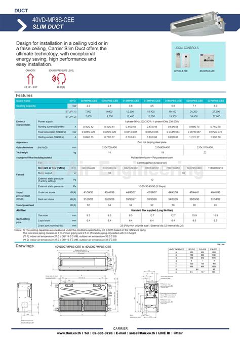 Carrier Vd Mp S Cee For Vrf Indoor Unit Tt Air