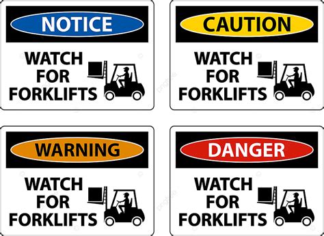 Caution Sign Vector Hd Images Caution Watch For Forklifts Sign On