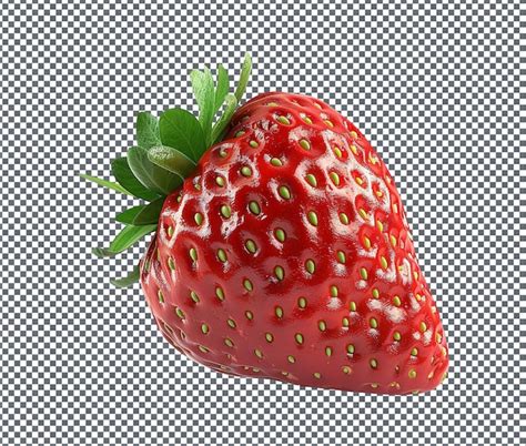 Premium Psd Natural And Fresh Strawberry Isolated On Transparent