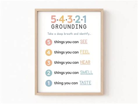 Grounding Technique Poster Rainbow Grounding Printable Etsy