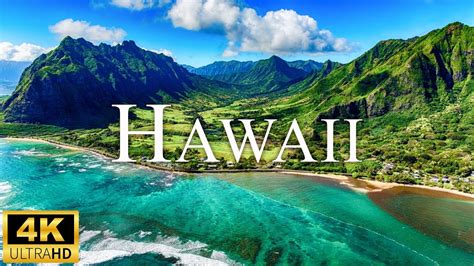 FLYING OVER HAWAII 4K UHD Relaxing Music Along With Beautiful