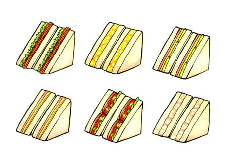 50 Ham And Cheese Sandwich Stock Illustrations Royalty Free Vector