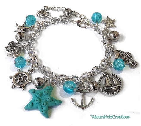 Bracciale Con Stella Marina In Fimo E Ciondoli A Tema Mare Gioie