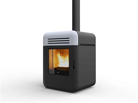 Compact Pellet Stove with a Minimal Design by MCZ