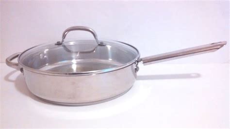 Wolfgang Puck Chicken Fryer Skillet With Lid 18 10 Stainless Steel 11 Inch Home And Garden