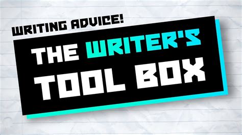 The Writer’s Toolbox ★ Writing Advice - YouTube