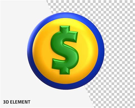 Premium Psd Dollar Symbol Money Coin 3d Currency Sign