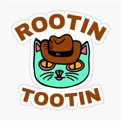 Rootin Tootin Cowboy Cat Sticker For Sale By Farshad01 Redbubble