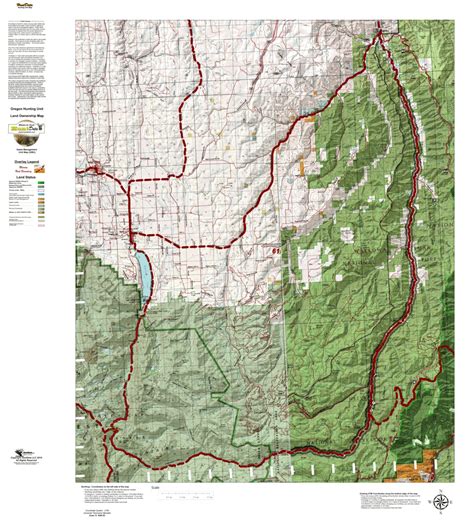 Oregon Hunting Unit 61 Imnaha Land Ownership Map By Huntdata Llc