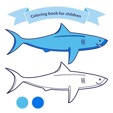 Livre De Coloriage De Poisson Requin Pour Enfants Doodle D Crit