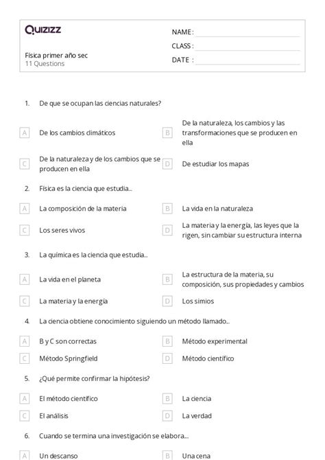 50 Ciencias De La Vida Hojas De Trabajo Para Grado 1 En Quizizz Gratis E Imprimible