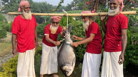 Kg Big Catla Fish Cutting Cooking By Grandpa Katol Macher Kala