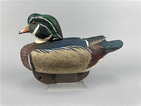 Len Carnaghi Wood Duck Drake Decoy Mutualart