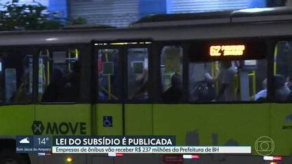 V Deo Prefeitura De Bh Publica Lei Que Libera Subs Dio De R