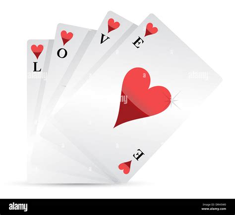 love playing cards illustration design over a white background Stock ...