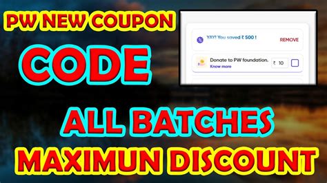 Pw Coupon Code 2025 Batch YAKEEN 2 0 Batch 2025 Coupon Code Coupon