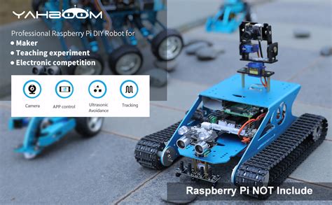 Yahboom Ai Robot Kit De Chasis De Tanque Para Raspberry Pi B Kit De