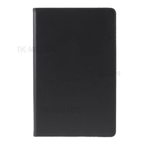 Litchi Skin Leather Case With Rotating Stand For Samsung Galaxy Tab A7 10 4 2020 Black