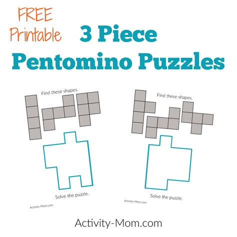 Printable Pentominoes Puzzles Free The Activity Mom Worksheets