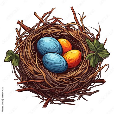 Bird nest with egg clipart, Illustration of a Bird Nest with Egg. Stock ...