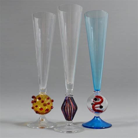 Simone Cenedese Flute Glasses With Applied Decorations Catawiki