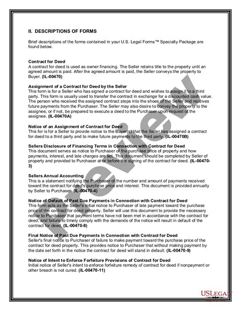 Illinois Contract For Deed Package Contract For Deed Illinois Us