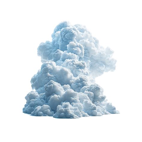 Soft Edged Stylized Cloud Graphic with Detailed Textures 46786261 PNG