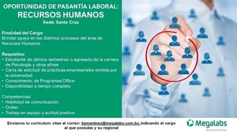 PASANTÍA LABORAL RECURSOS HUMANOS Trabajando Bolivia