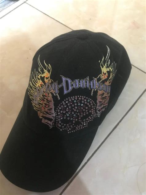 Topi Harley Davidson Swarovski Fesyen Pria Aksesoris Topi Di Carousell