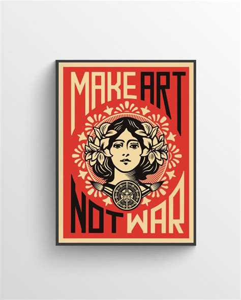 Make Art Not War Poster | Etsy