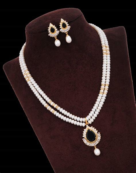 White Pearl Necklace Sets Hyderabad Jewels And Pearls 3272669