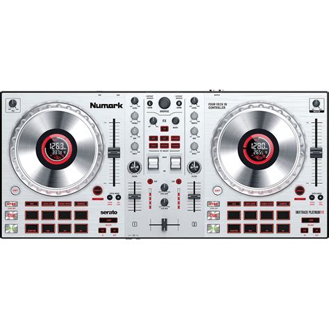 Numark Mixtrack Platinum FX Silver DJ Controller With In Wheel Display