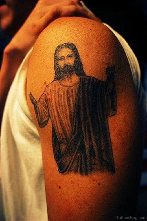 Classic Jesus Tattoos On Shoulder Tattoo Designs Tattoosbag