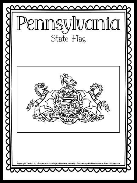 Pennsylvania State Flag Coloring Page Top Free Printable Coloring ...