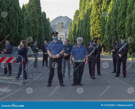 Bergamo Italy Traffic Police Control The Traffic In The Streets