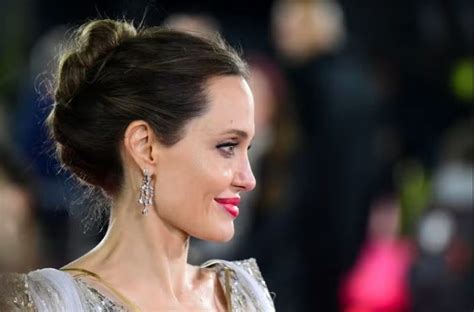 Jolie Stuns In Pink Spray Painted Magazine Cover Dress