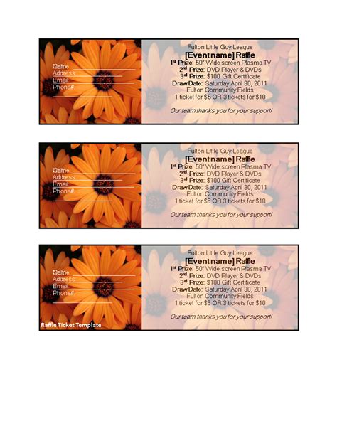 Custom Raffle Ticket Templates - Create Your Own Design