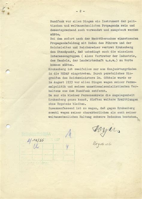 Autograph Reinhard Heydrich Typed Letter Signed To Heinrich