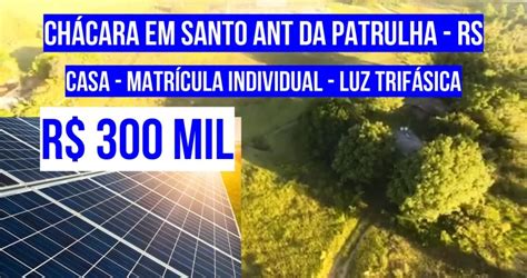 Ch Cara Em Santo Ant Nio Da Patrulha Ha Casa Matr Cula