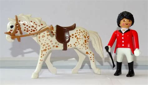 Playmobil Personnage Sportif La Cavaliere De Competition Cheval