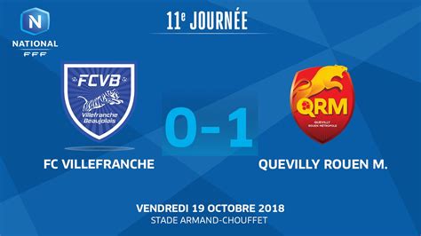 J11 FC Villefranche B Quevilly Rouen M 0 1 le résumé Vidéo