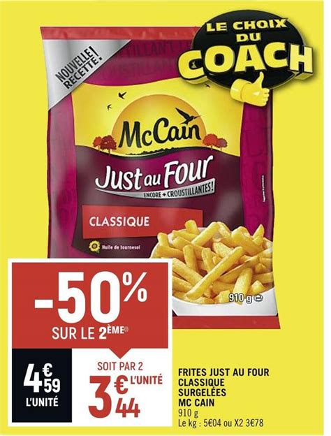 Promo MC CAIN FRITES JUST AU FOUR CLASSIQUE SURGELÉES chez Spar