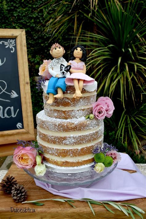 Tarta De Boda Desnuda Con Flores Frescas Naked Wedding Cake With Fresh