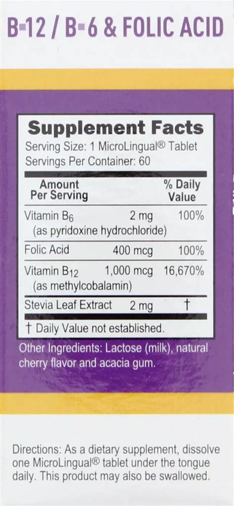 Superior Source B 12 1000 Mcg B 6 And Folic Acid 400 Mcg Instant Dissolve Tablets Shop Vitamins