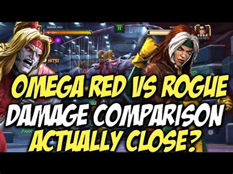 Rogue Vs Omega Red Damage Comparison Surprisingly Close Mcoc Youtube