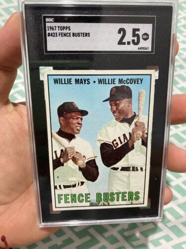 Topps Fence Busters Willie Mays And Willie Mccovey Sgc Ebay