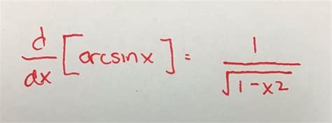 Derivatives Of Basic Inverse Trigonometric Functions Flashcards Quizlet